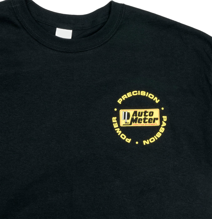 AutoMeter 0422M T-SHIRT, ADULT MEDIUM, BLACK, 'COMPETITION INSTRUMENTS' - Truck Part Superstore