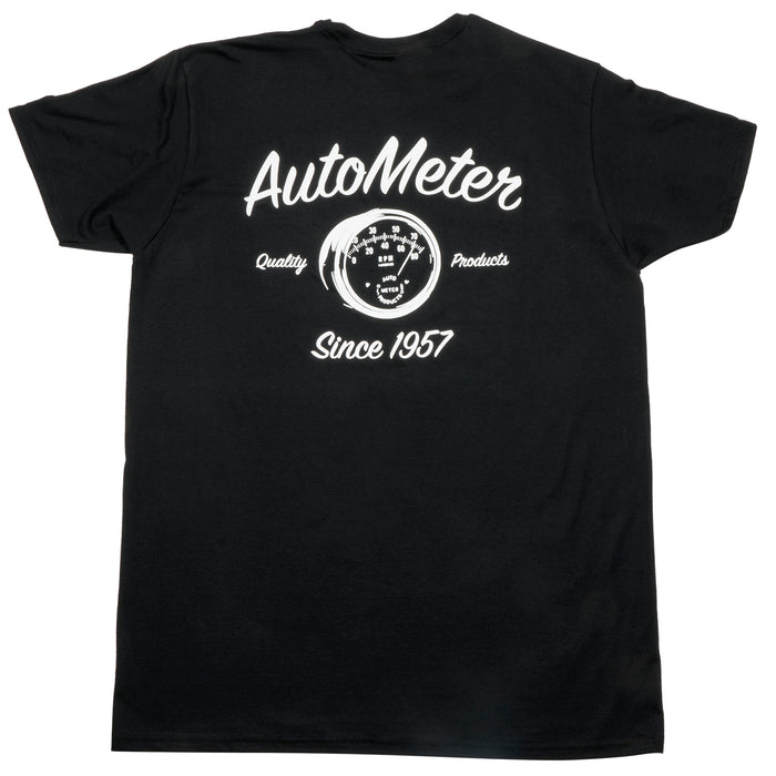 AutoMeter 0423M T-SHIRT; ADULT MEDIUM; BLACK; VINTAGE - Truck Part Superstore
