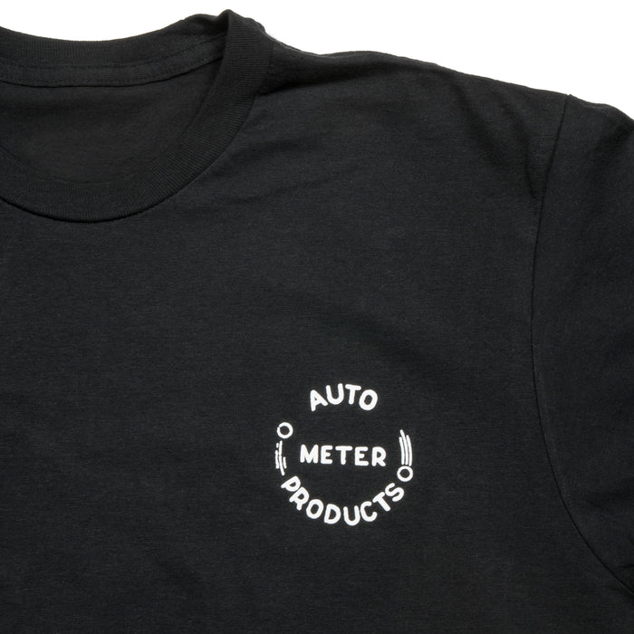 AutoMeter 0423M T-SHIRT; ADULT MEDIUM; BLACK; VINTAGE - Truck Part Superstore