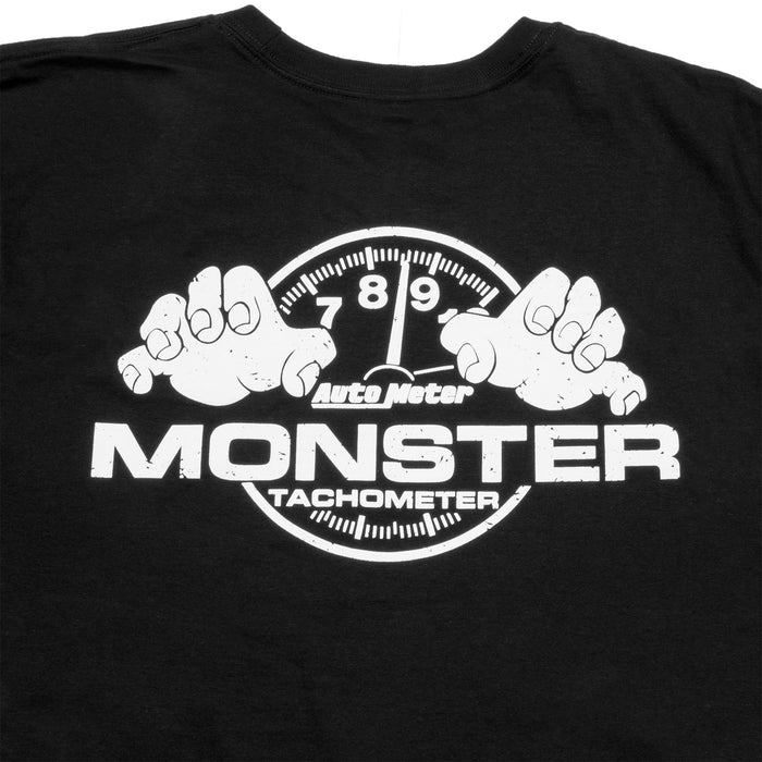 AutoMeter 0424M T-SHIRT; ADULT MEDIUM; BLACK; MONSTER - Truck Part Superstore