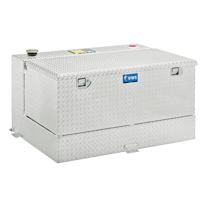 UWS TT-100-COMBO 100-Gallon Combo Bright Aluminum Transfer Tank - Truck Part Superstore