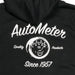 AutoMeter 0448L ZIP HOODIE; ADULT LARGE; BLACK; VINTAGE - Truck Part Superstore