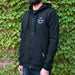AutoMeter 0448L ZIP HOODIE; ADULT LARGE; BLACK; VINTAGE - Truck Part Superstore