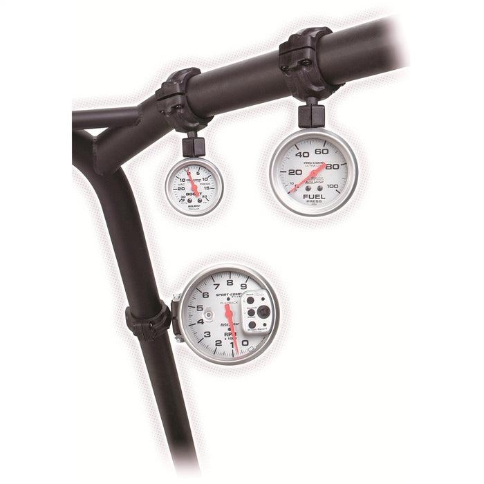 AutoMeter 48007 GAUGE MOUNT; ROLL POD FOR 1.75in. ROLL CAGE; FITS 2 5/8in. GAUGE; BLACK - Truck Part Superstore