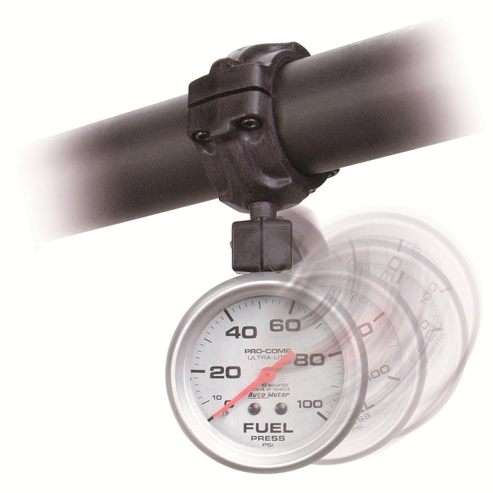 AutoMeter 48004 GAUGE MOUNT; ROLL POD FOR 1.625in. ROLL CAGE; FITS 2 5/8in. GAUGE; BLACK - Truck Part Superstore
