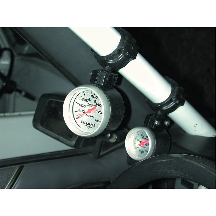 AutoMeter 48003 GAUGE MOUNT; ROLL POD FOR 1.625in. ROLL CAGE; FITS 2 1/16in. GAUGE; BLACK - Truck Part Superstore