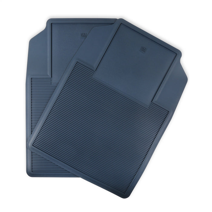 Holley 05-100BL Holley Classic Truck Floor Mat; Blue; PVC Rubber; Sold In Set; - Truck Part Superstore