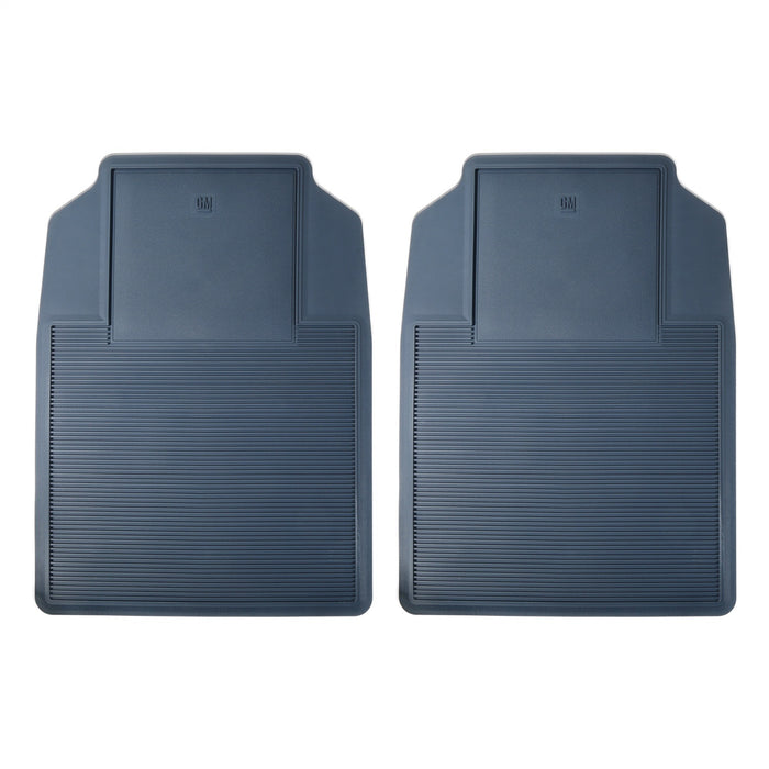 Holley 05-100BL Holley Classic Truck Floor Mat; Blue; PVC Rubber; Sold In Set; - Truck Part Superstore