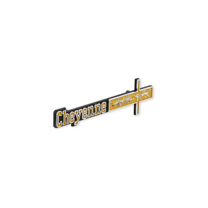 Holley 05-181 Dashboard Emblem; Black/Yellow; Incl. All Factory Mounting Points; CHEYENNE; - Truck Part Superstore
