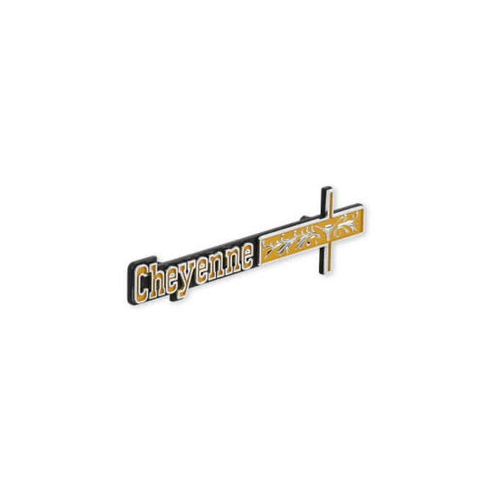 Holley 05-181 Dashboard Emblem; Black/Yellow; Incl. All Factory Mounting Points; CHEYENNE; - Truck Part Superstore