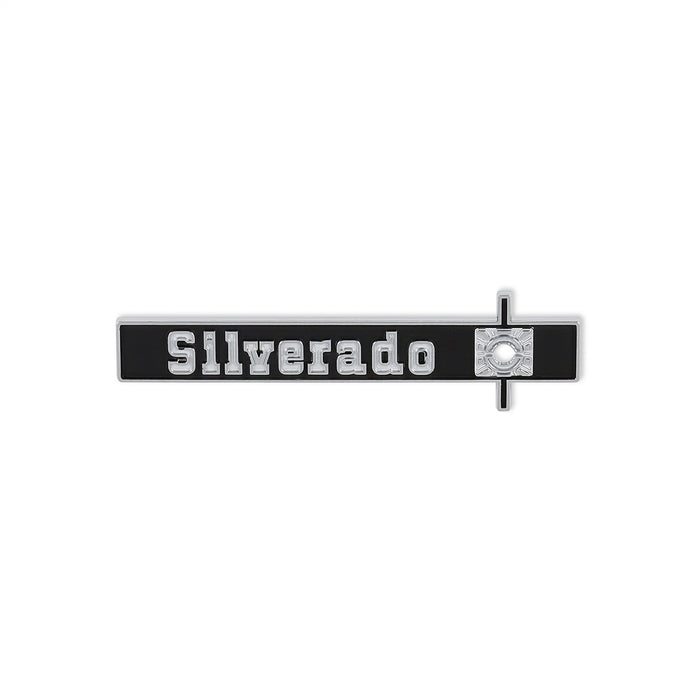 Holley 05-188 Dashboard Emblem; Black/Silver; Incl. All Factory Mounting Points; SILVERADO; - Truck Part Superstore