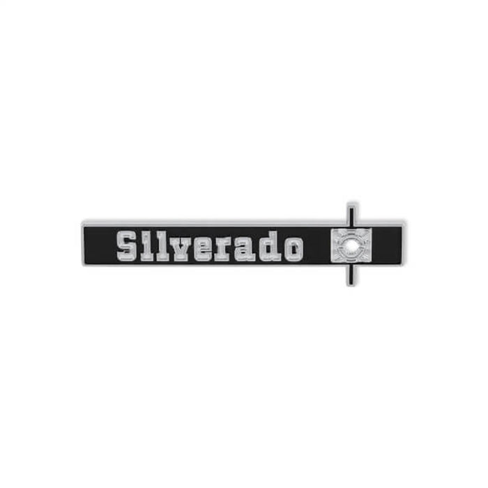 Holley 05-188 Dashboard Emblem; Black/Silver; Incl. All Factory Mounting Points; SILVERADO; - Truck Part Superstore