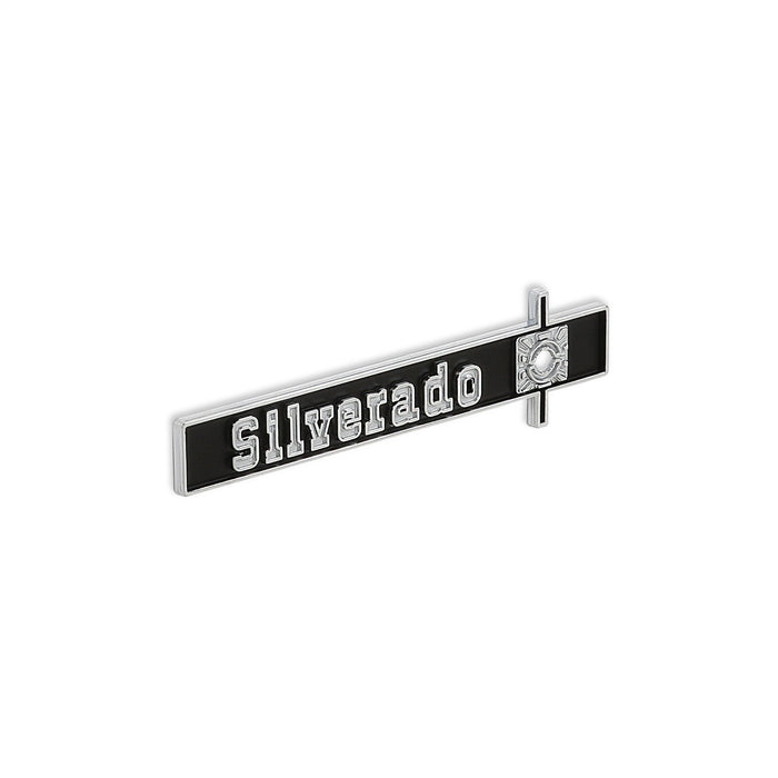 Holley 05-188 Dashboard Emblem; Black/Silver; Incl. All Factory Mounting Points; SILVERADO; - Truck Part Superstore