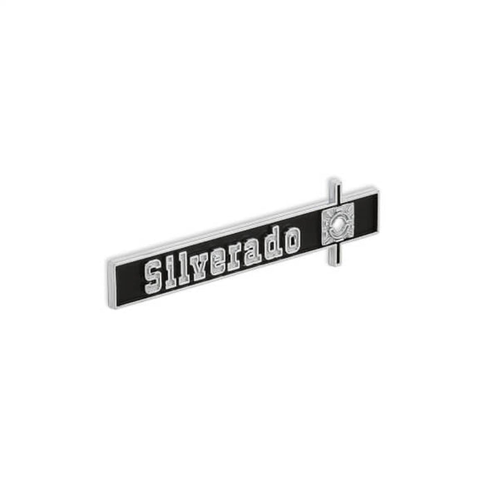 Holley 05-188 Dashboard Emblem; Black/Silver; Incl. All Factory Mounting Points; SILVERADO; - Truck Part Superstore