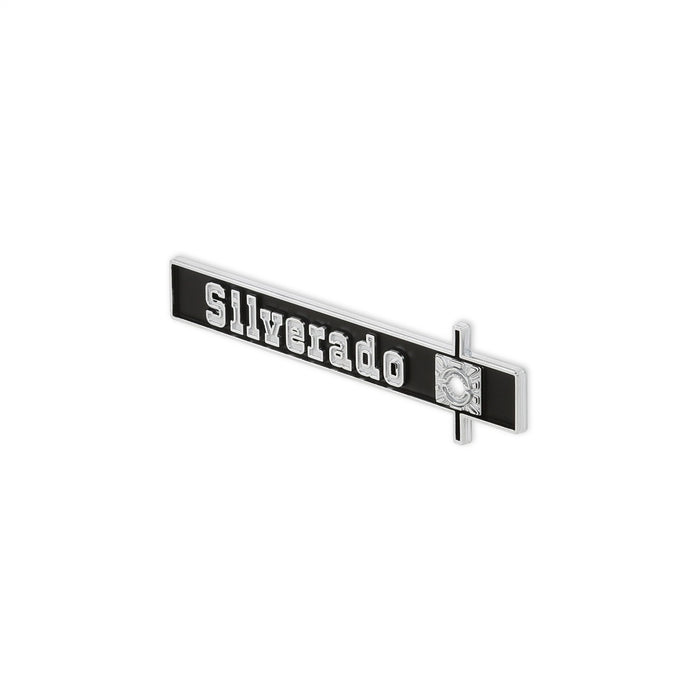 Holley 05-188 Dashboard Emblem; Black/Silver; Incl. All Factory Mounting Points; SILVERADO; - Truck Part Superstore