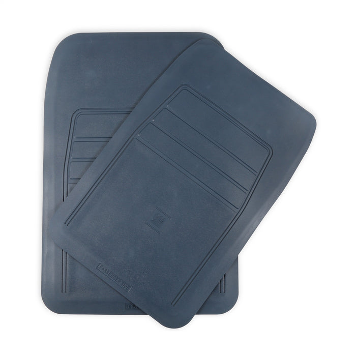 Holley 05-200BL Holley Classic Truck Floor Mat; Blue; PVC Rubber; Sold In Set; - Truck Part Superstore
