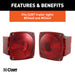 CURT 53515 CURT 53515 Replacement Red Side Trailer Light Lens - Truck Part Superstore