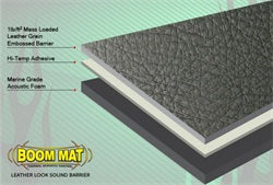 Design Engineering 50120 Leather Look™ Sound Barrier; 24 in. x 48 in.; 8 sq. ft.; - Truck Part Superstore