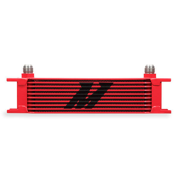 Mishimoto MMOC-10RD Universal 10-Row Oil Cooler, Red - Truck Part Superstore