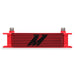Mishimoto MMOC-10RD Universal 10-Row Oil Cooler, Red - Truck Part Superstore