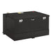UWS TT-50-COMBO-BLK Gloss Black 50-Gallon Combo Aluminum Transfer Tank - Truck Part Superstore