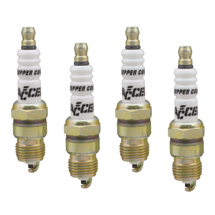 ACCEL 0276S-4 U-Groove Spark Plug Header Plug; Standard; Shorty Plug For Headers; 4 Pack; - Truck Part Superstore