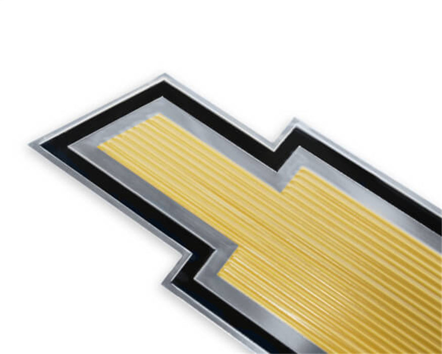 Holley 06-147 Grille Emblem; Gold Foil Bowtie W/Chrome Surround; 3M Adhesive; - Truck Part Superstore