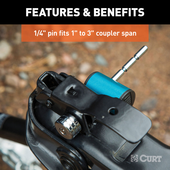 CURT 23505 Right-Angle Hitch/Coupler Lock Set (2in. Receiver; 1in. to 3in. Latch) - Truck Part Superstore