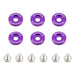 Mishimoto MMFW-LG-6PR Mishimoto M6 X 1.0 Fender Washer and Bolt Kit, 20mm OD, 6 pcs, Purple - Truck Part Superstore