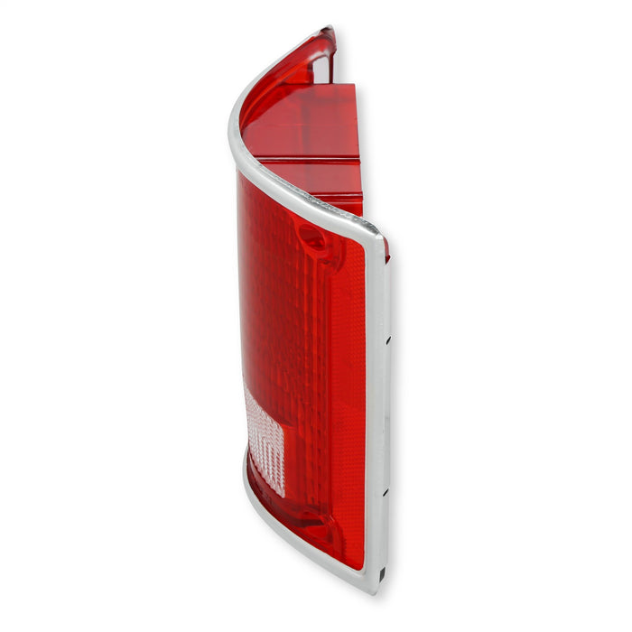 Holley 07-106 Holley Classic Truck Tail Lamp Lens; W/Chrome Trim; Driver; Red; - Truck Part Superstore