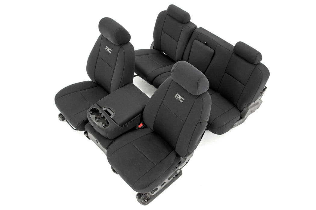 Rough Country 91033 GM Neoprene Front and Rear Seat Covers Black (07-13 1500/11-13 2500) Rough Country - Truck Part Superstore