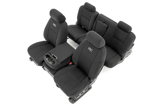 Rough Country 91033 GM Neoprene Front and Rear Seat Covers Black (07-13 1500/11-13 2500) Rough Country - Truck Part Superstore