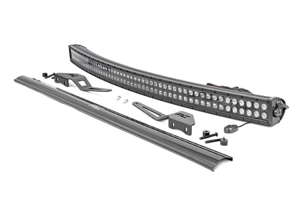 Rough Country 71204 LED Light Windshield Kit 50 Inch Curved Dual Row Black Series 07-14 Toyota FJ Cruiser Rough Country - Truck Part Superstore