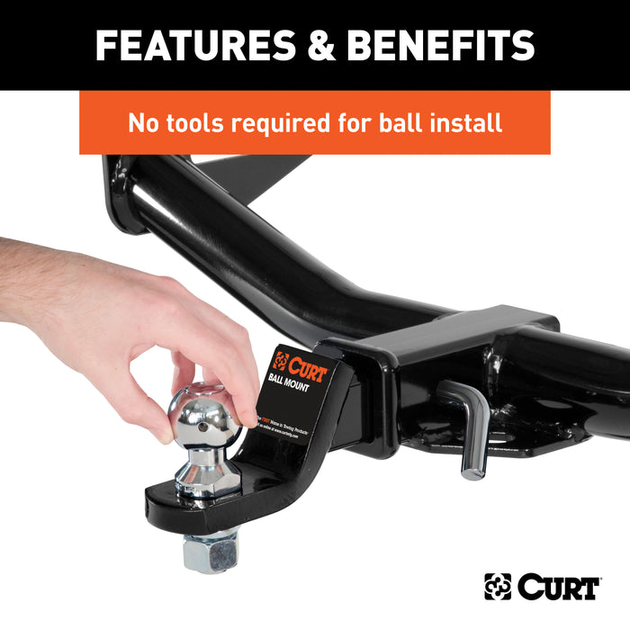 CURT 42178 CURT 42178 1-7/8 and 2-Inch Chrome Steel Switch Ball Set; Up to 6;000 lbs. GTW - Truck Part Superstore