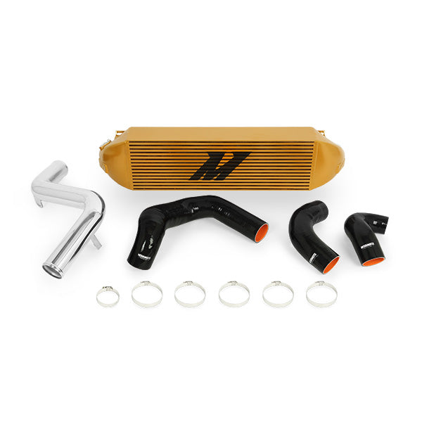 Mishimoto MMINT-FOST-13KPGD Ford Focus ST Intercooler Kit, 2013-2018, Gold Cooler, Polished Pipes - Truck Part Superstore