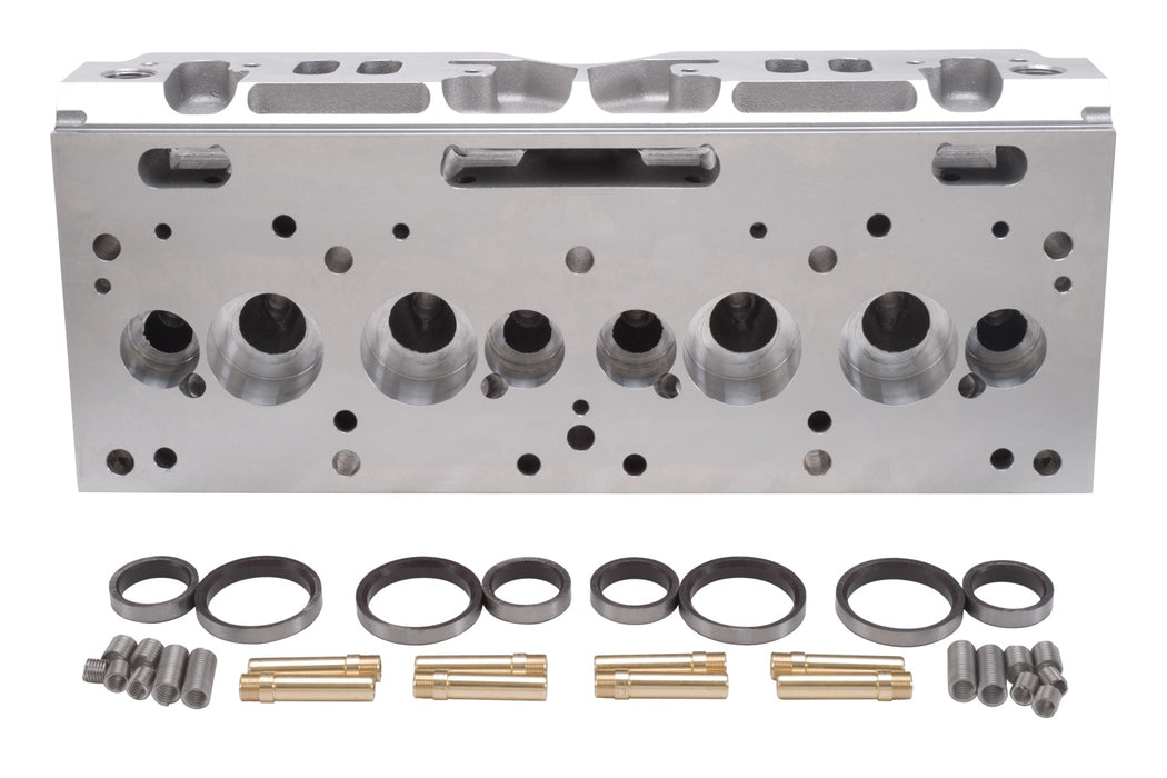 Edelbrock 77839 XX CYL HEAD PONTIAC PRO PORT VICTOR 12.6 DEG VALVE PUSHROD DELETE - Truck Part Superstore