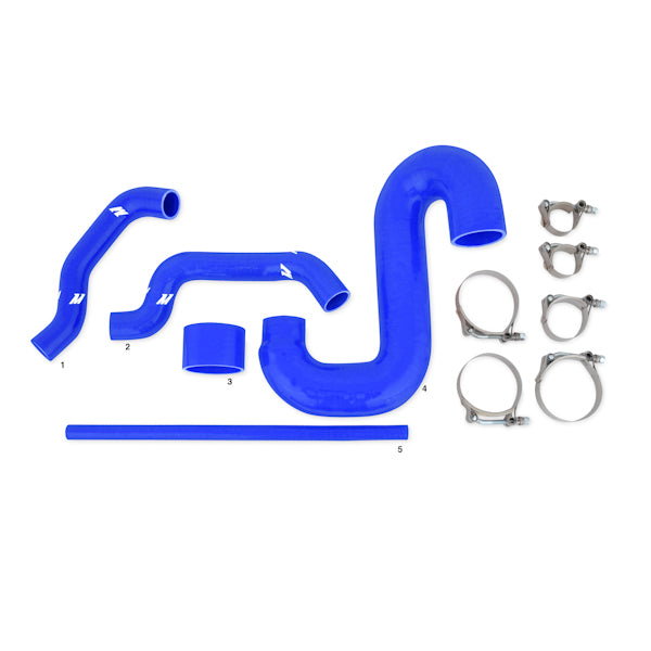 Mishimoto MMTMIC-WRX-01BKBL Subaru WRX/STI Perf. Top-Mount Intercooler Kit (black w/ blue pipes), 2002-2007 - Truck Part Superstore