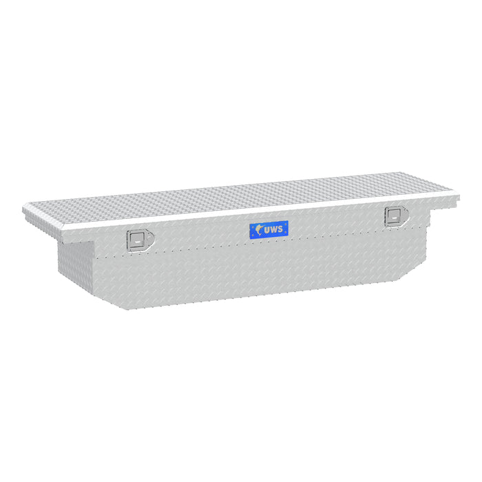 UWS TBS-69-A-LP Bright Aluminum 69in. Angled Truck Tool Box with Low Profile (LTL Shipping Only) - Truck Part Superstore