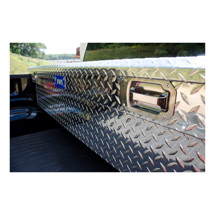 UWS EC10481 Bright Aluminum 69in. Crossover Truck Tool Box with Pull Handles (Heavy Packagin - Truck Part Superstore