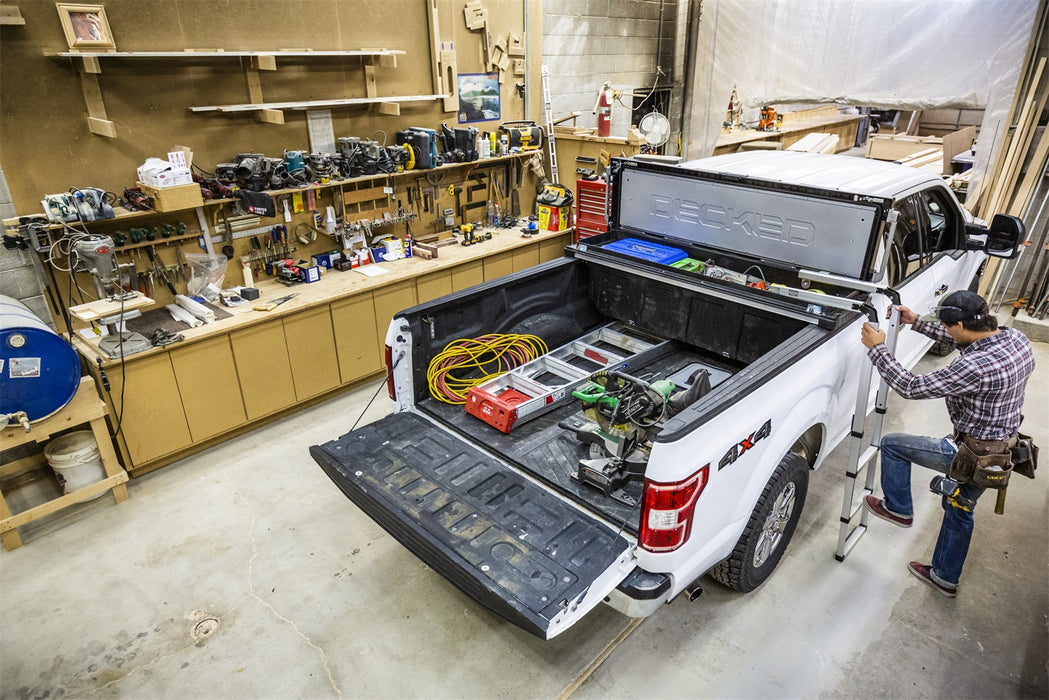 DECKED TBFSLADDER DECKED Tool Box Ladder; 17 in.; Silver; - Truck Part Superstore