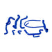Mishimoto MMHOSE-GLF-95BL Silicone Hose Kit, fits Volkswagen Golf VR6 1995-1998 - Truck Part Superstore