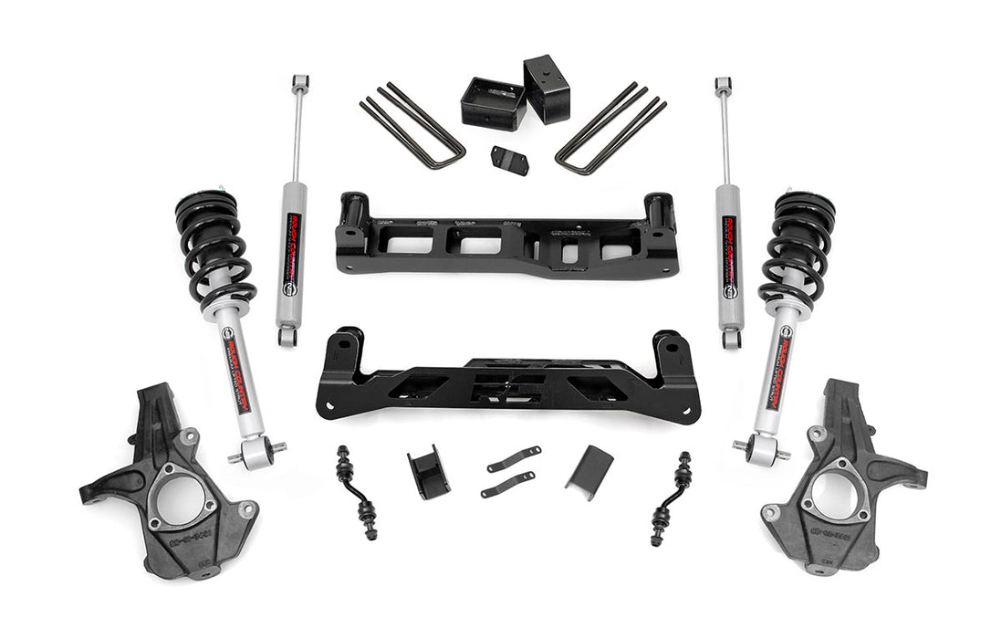Rough Country 24834 5 Inch Suspension Lift Kit w/N2.0 Shocks & Struts 14-18 Silverado/Sierra 1500 2WD Aluminum/Stamped Steel Rough Country - Truck Part Superstore
