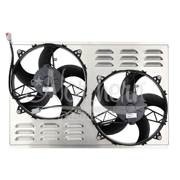 Northern Radiator Z40127 Dual 11 Inch High CFM Fan Shroud Combo - Truck Part Superstore