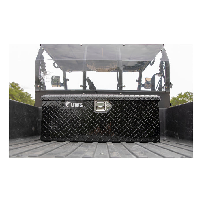 UWS EC20012 Gloss Black Aluminum ATV Tool Box (Heavy Packaging) - Truck Part Superstore