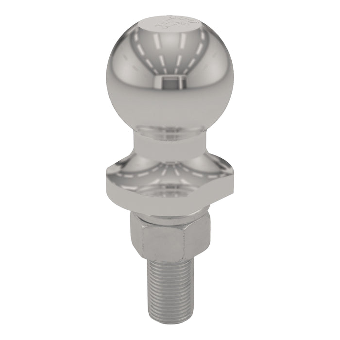CURT 40080 1-7/8in. Trailer Ball (3/4in. x 2-1/8in. Shank; 2;000 lbs.; Stainless; Packaged) - Truck Part Superstore
