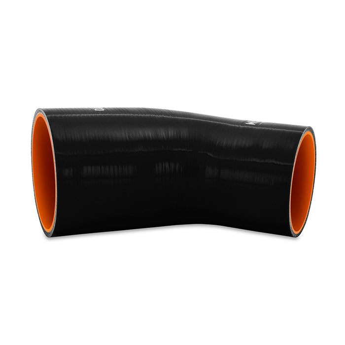 Mishimoto MMCP-R45-3540BK Mishimoto 45-Degree Silicone Transition Coupler, 3.50-in to 4.00-in, Black - Truck Part Superstore