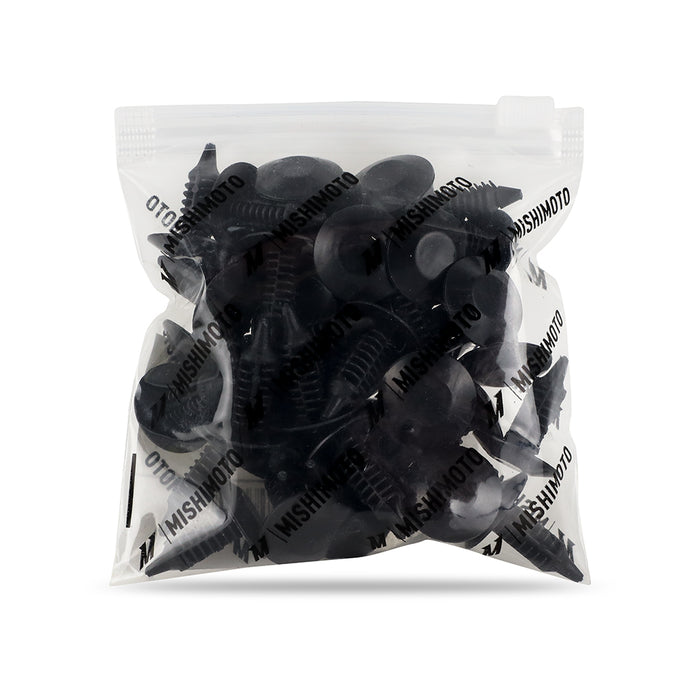 Mishimoto MMCP-03 Trim Clips, 9/32" Hole, 3/4" Head Diameter, 33/32" Stem Length, 40 Pieces - Truck Part Superstore