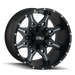 CALI OFF-ROAD 9107-2952M18 OBNOXIOUS (9107) SATIN BLACK/MILLED SPOKES 20X9 5-127/5-139.7 18MM 87MM - Truck Part Superstore