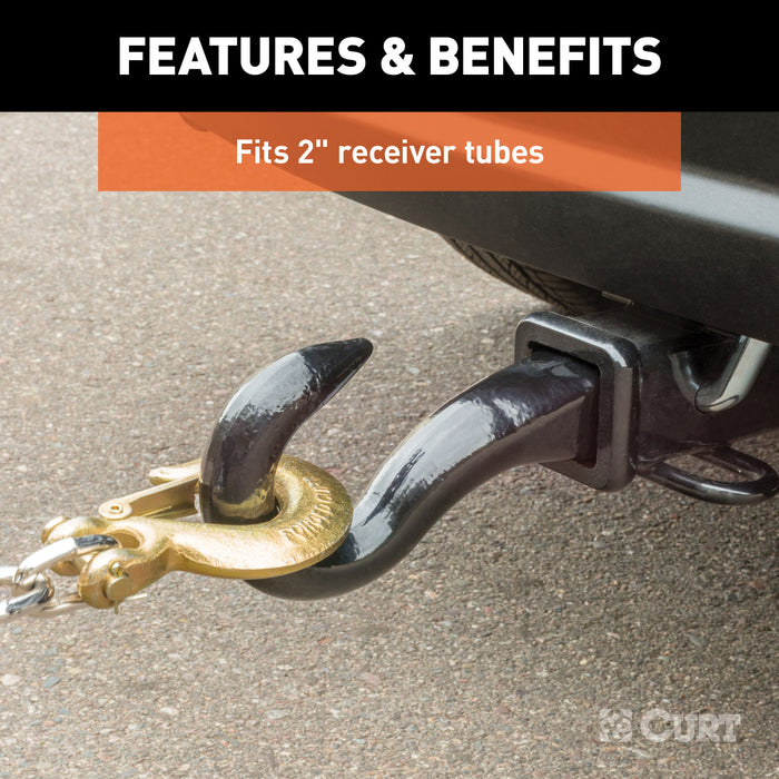 CURT 45500 CURT 45500 Forged Tow Hook Trailer Hitch Ball Mount; Fits 2-Inch Receiver - Truck Part Superstore