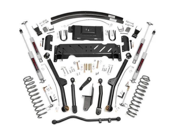 Rough Country 68922 4.5 Inch Jeep Long Arm Suspension Lift Kit 84-01 XJ Cherokee-2.5L/4.0L/NP231 Rough Country - Truck Part Superstore